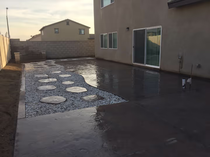 Residential Stamped Concrete Walkway and Slab Project — photo 5